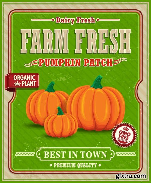 Vintage Farm Fresh Posters - 15x EPS