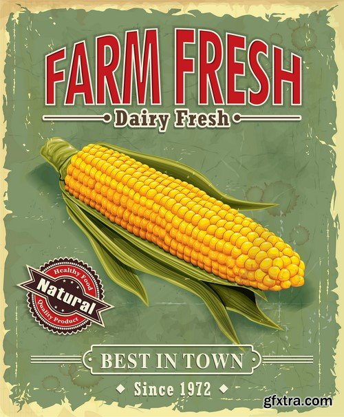 Vintage Farm Fresh Posters - 15x EPS