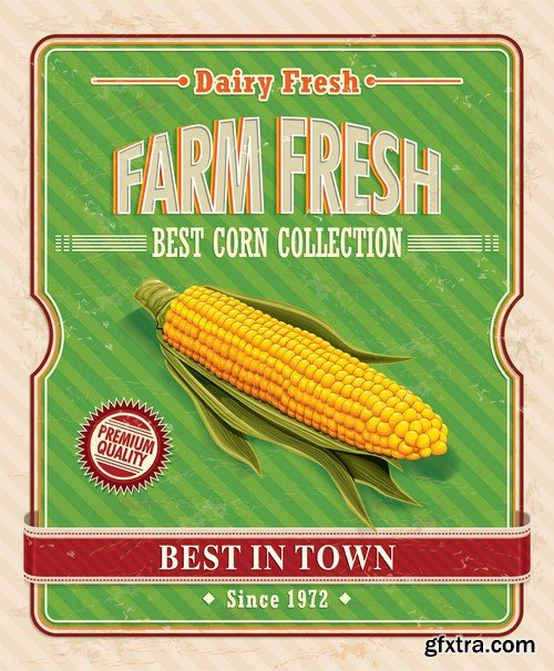 Vintage Farm Fresh Posters - 15x EPS