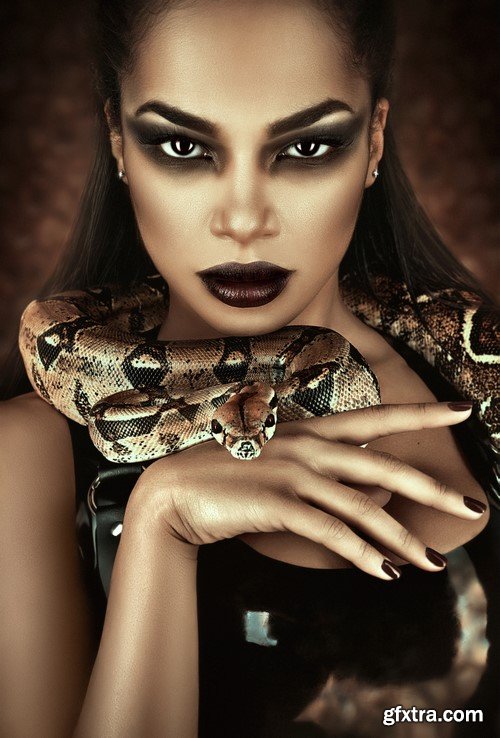 Girl with snake