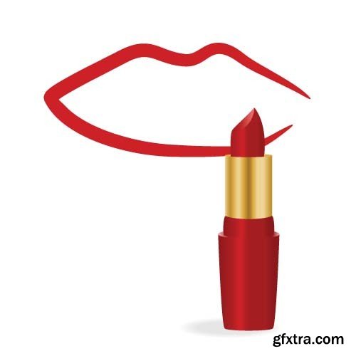 Lipstick and heart