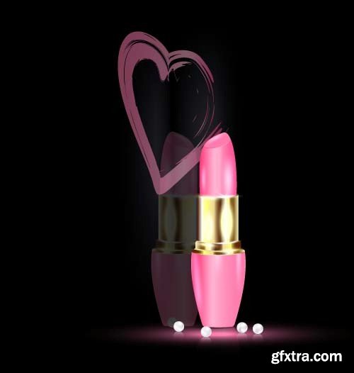 Lipstick and heart