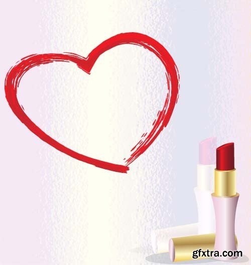 Lipstick and heart