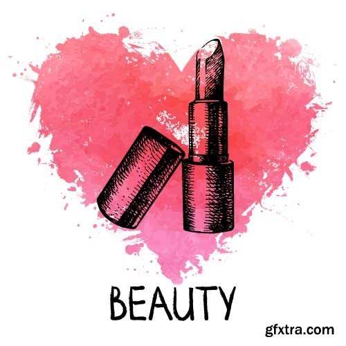 Lipstick and heart