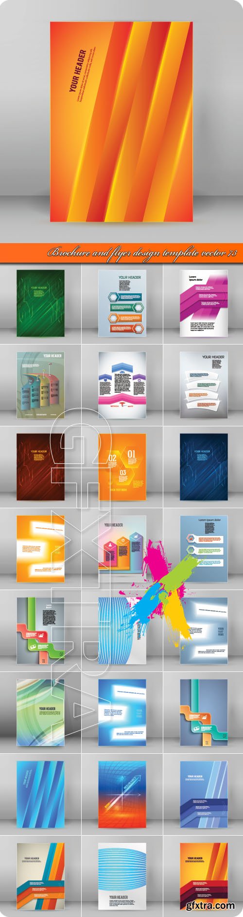 Brochure and flyer design template vector 73