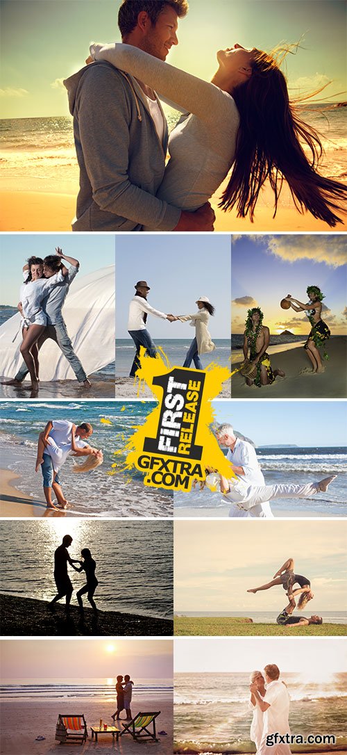 Stock Image Couple dancing on the beach