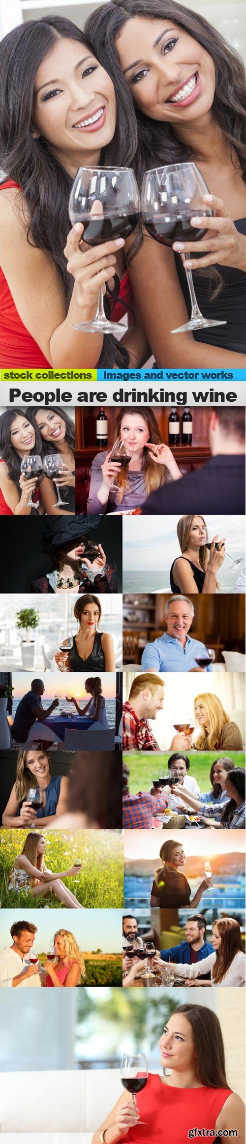 People are drinking wine, 15 x UHQ JPEG