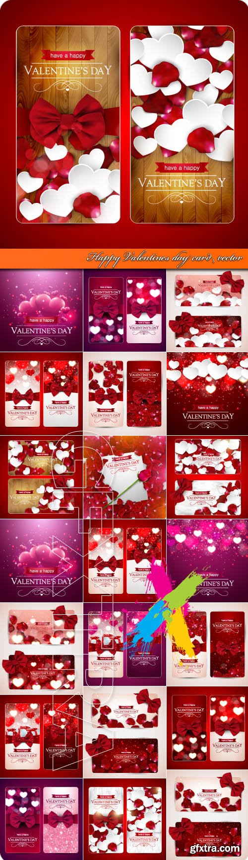 Happy Valentines day card vector