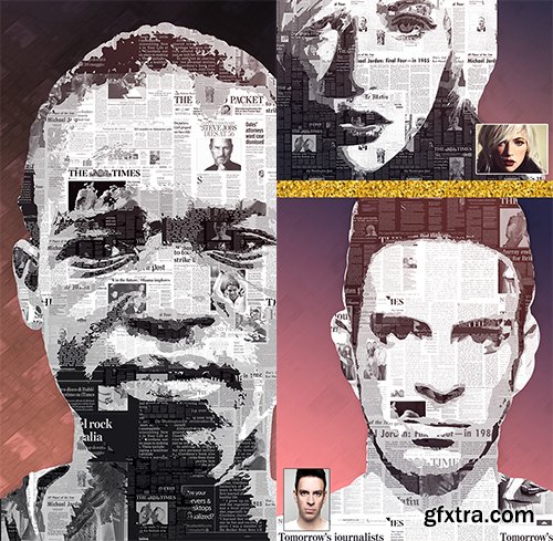 Graphicriver Newspaper Portrait Effect 13855434