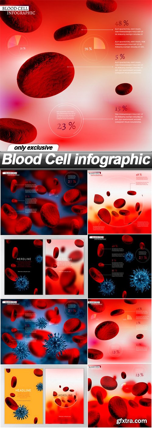 Blood Cell infographic - 8 EPS