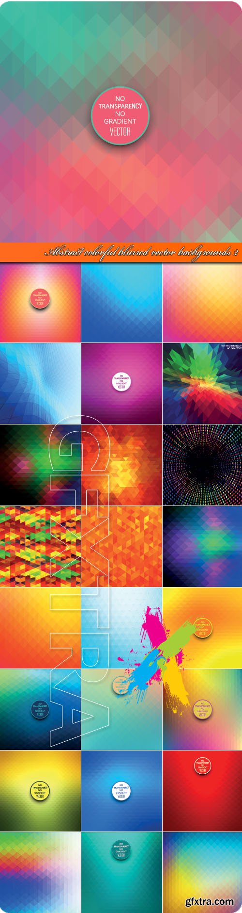 Abstract colorful blurred vector backgrounds 2