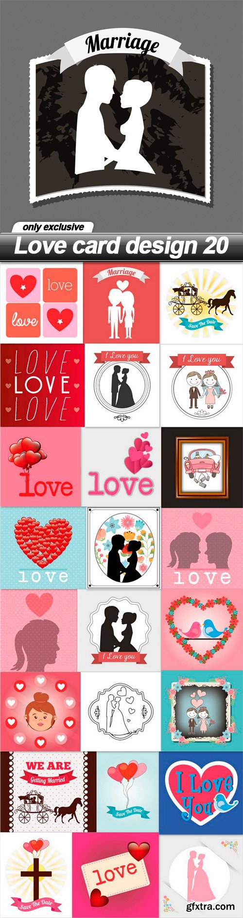 Love card design 20 - 25 EPS