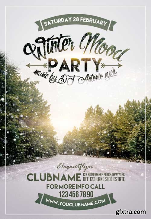 Winter Mood – Flyer PSD Template + Facebook Cover