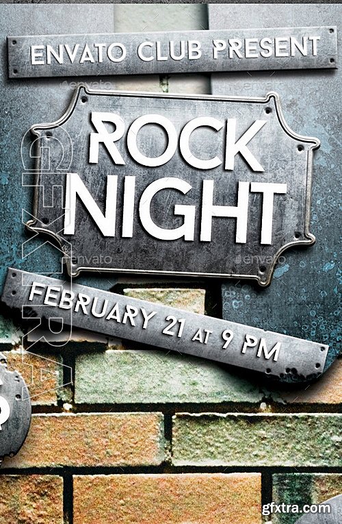 GraphicRiver - Rock Night Flyer 10398588