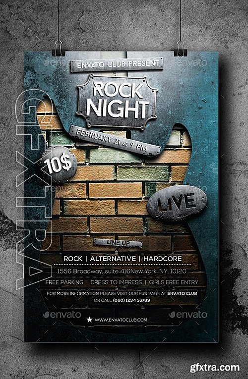 GraphicRiver - Rock Night Flyer 10398588