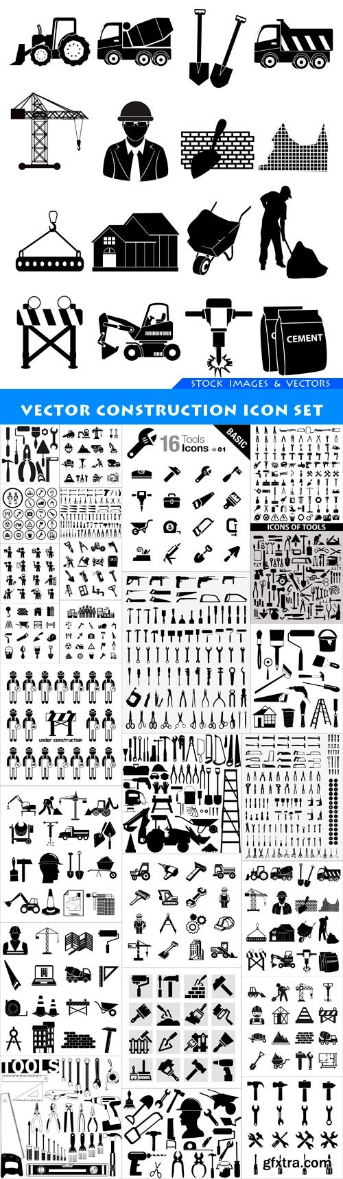 Vector construction icon set 25X EPS