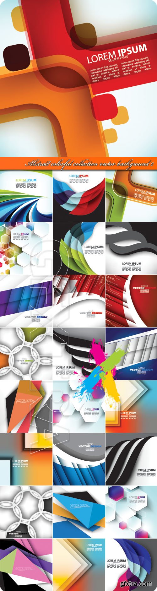 Abstract colorful collection vector background 2