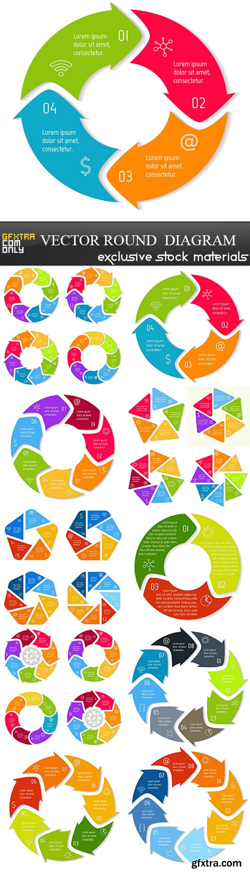 Vector round infographic diagram,10 х EPS