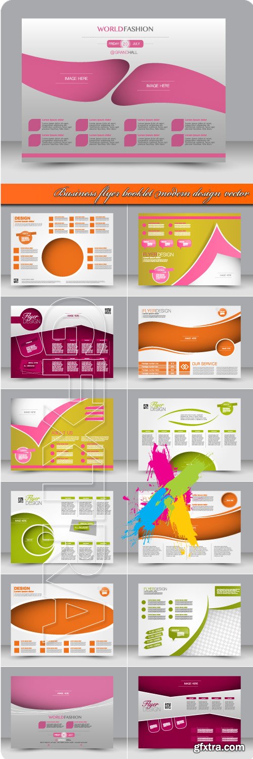 Business flyer booklet modern design vector