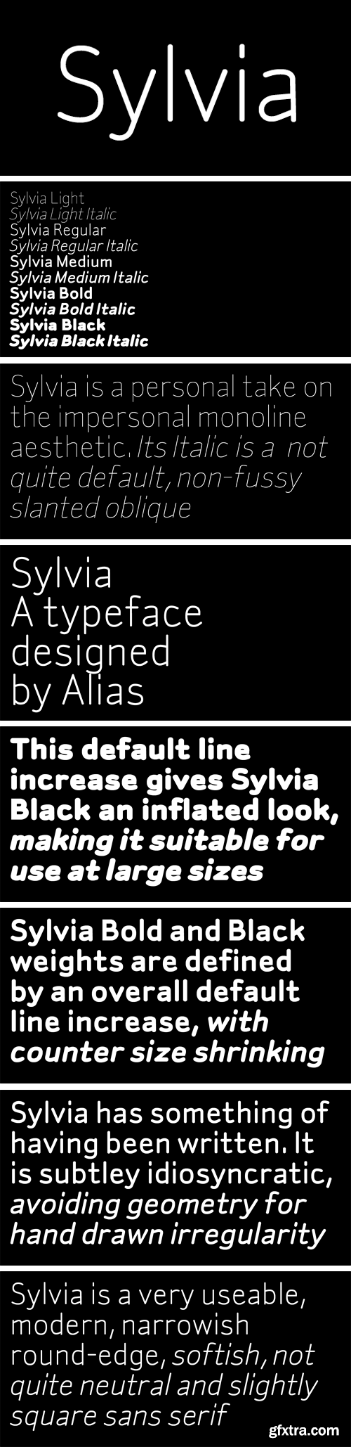 Sylvia Font Family