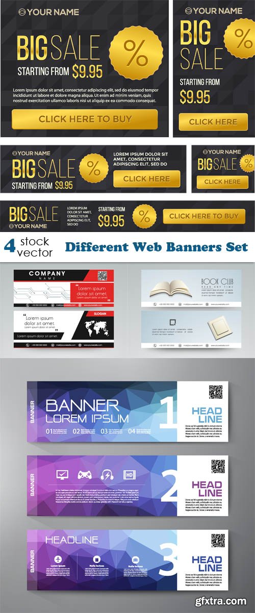 Vectors - Different Web Banners Set