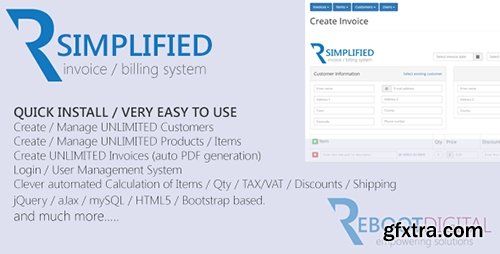 CodeCanyon - Simplified v1.1.1 - PHP Invoice / Billing System - 11438884