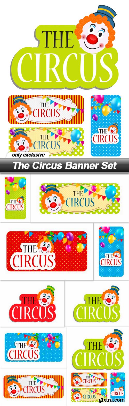 The Circus Banner Set - 9 EPS