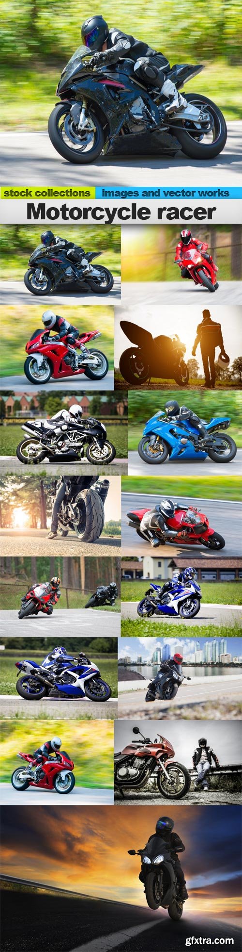 Motorcycle racer, 15 x UHQ JPEG