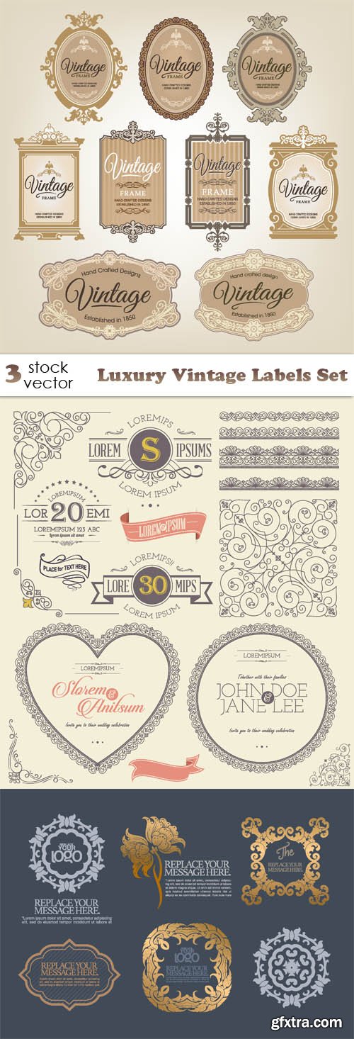 Vectors - Luxury Vintage Labels Set