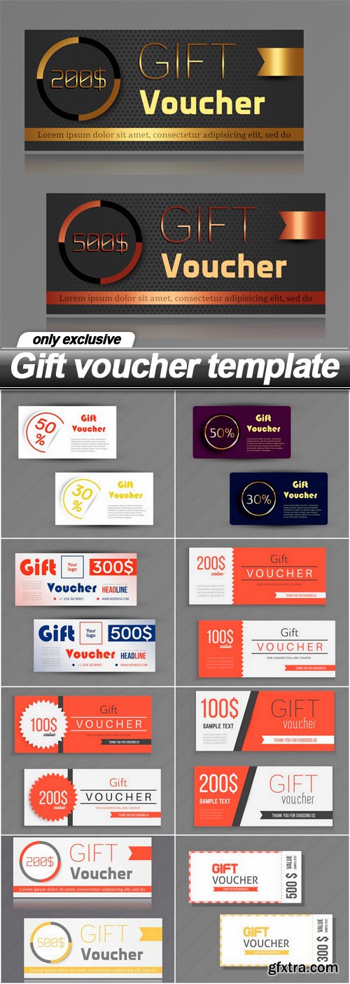 Gift voucher template - 9 EPS