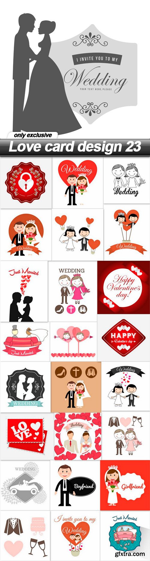 Love card design 23 - 25 EPS