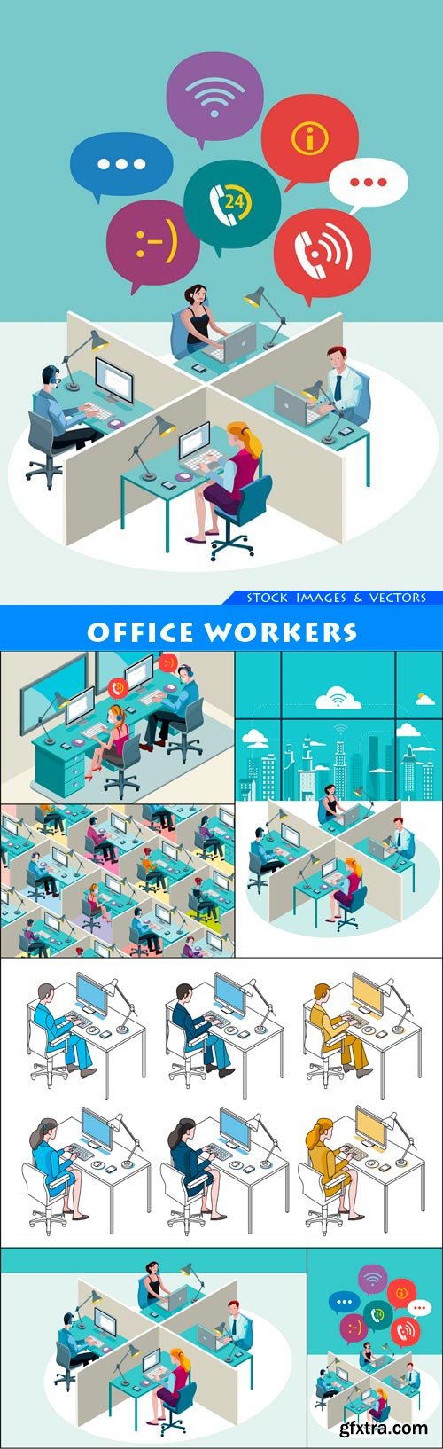 Office Workers 6X EPS