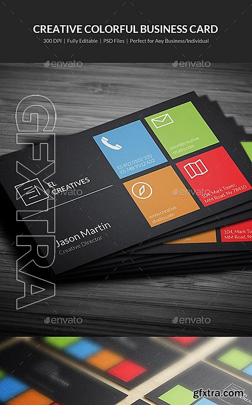 GraphicRiver - Creative Colorful Business Card - 02 13198500