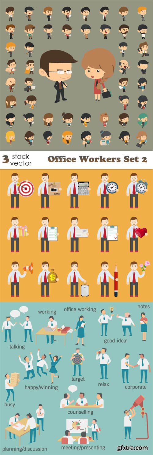 Vectors - Office Workers Set 2