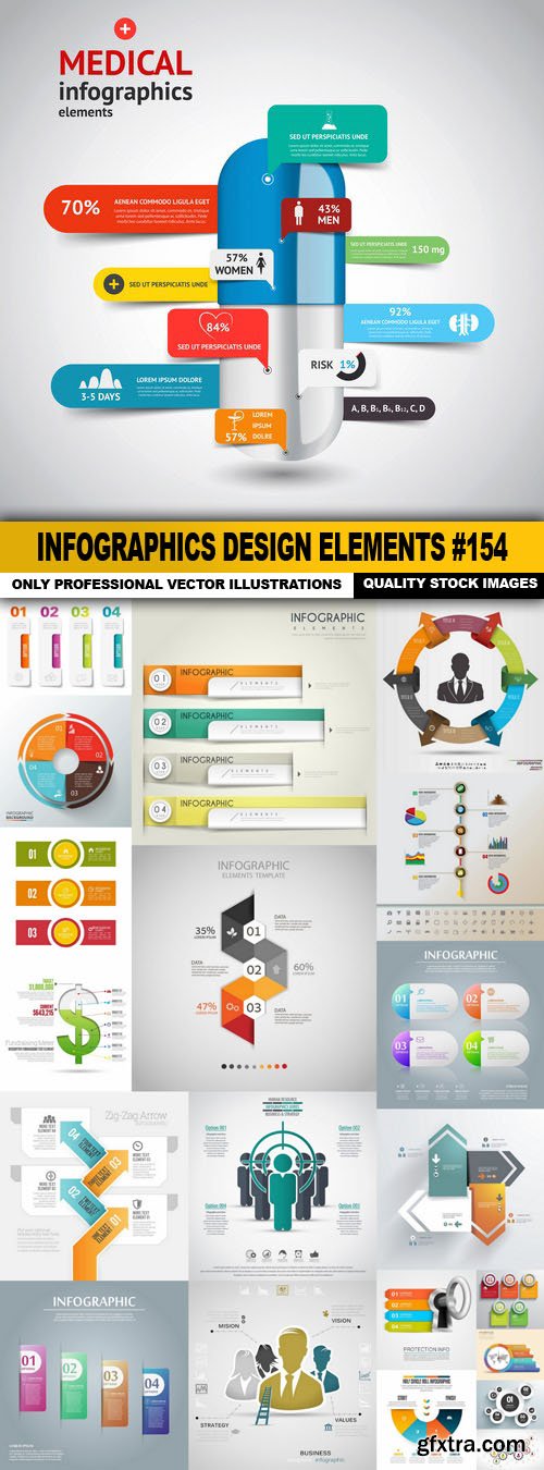 Infographics Design Elements #154 - 20 Vector