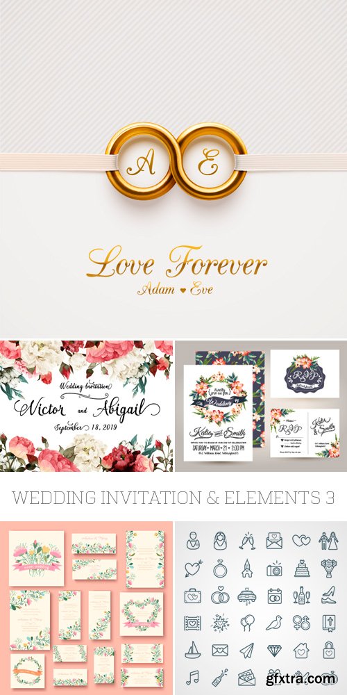 Amazing SS - Wedding Invitation & Elements 3, 25xEPS