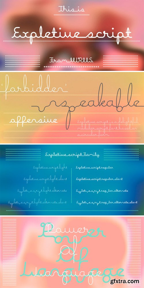 Expletive Script Font Family