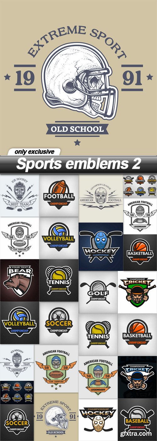 Sports emblems 2 - 26 EPS