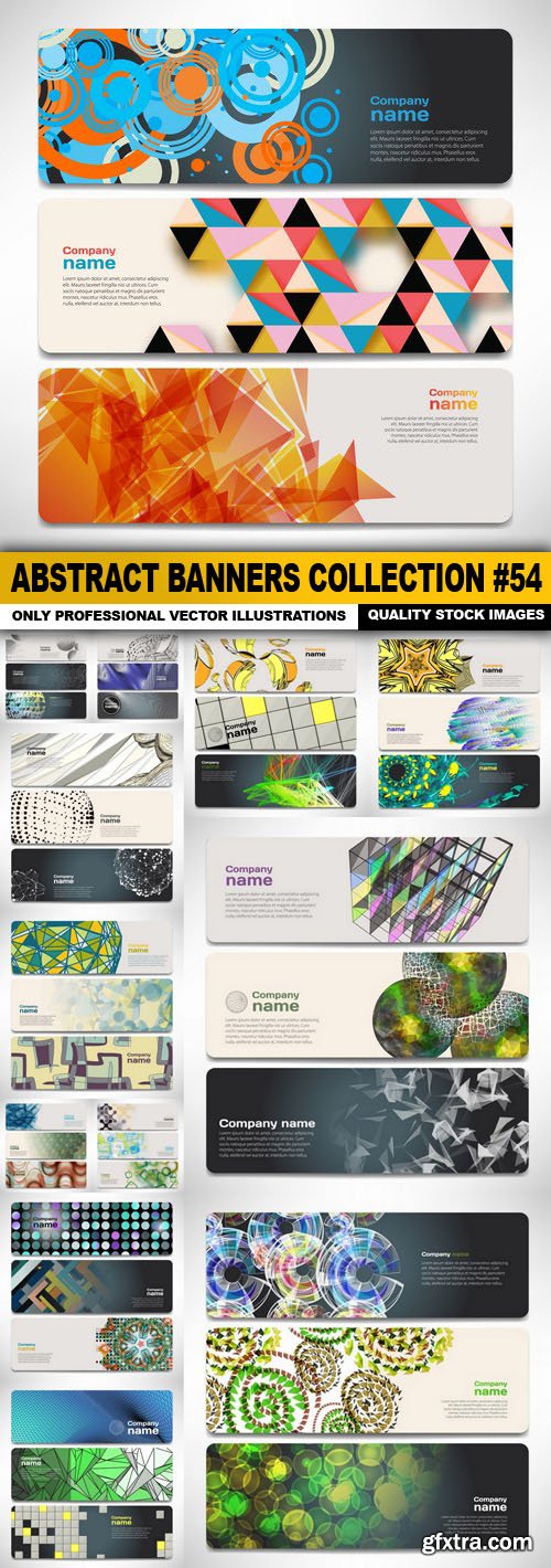 Abstract Banners Collection #54 - 18 Vectors