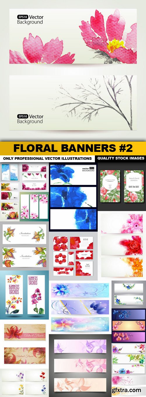 Floral Banners #2 - 20 Vector