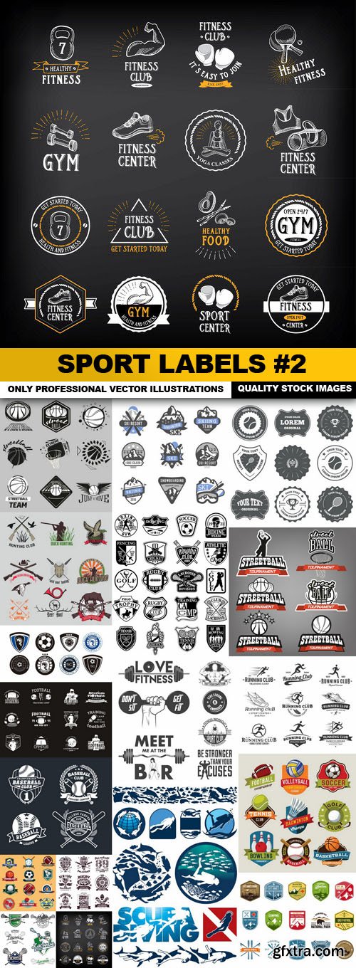 Sport Labels #2 - 18 Vector