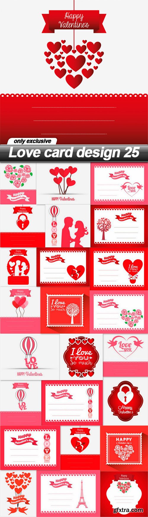 Love card design 25 - 25 EPS