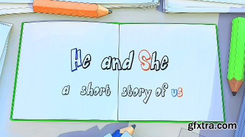Pond5 Love Story Cartoon Album 54751160