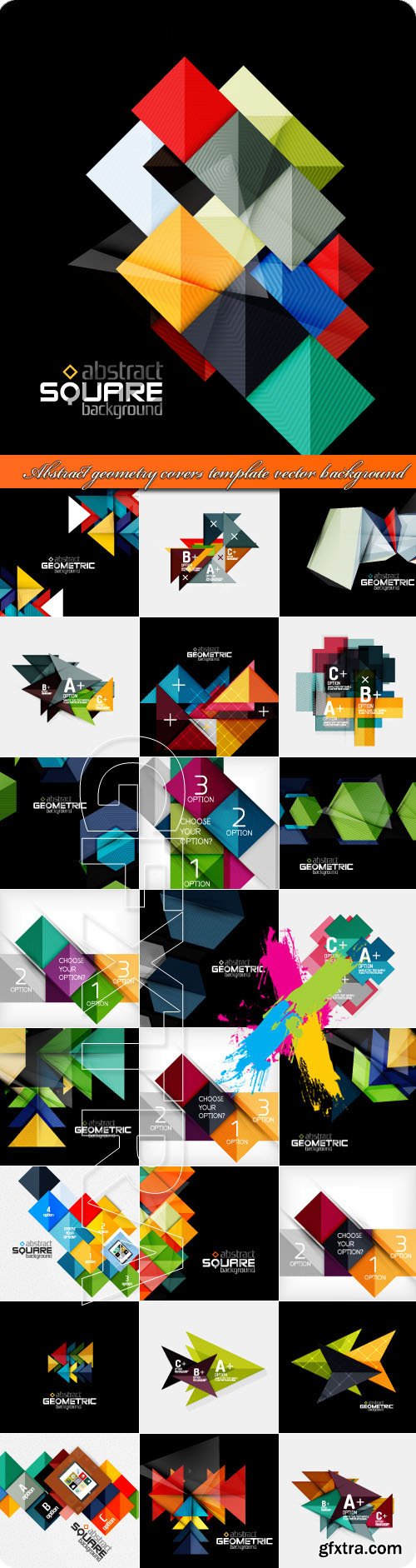 Abstract geometry covers template vector background