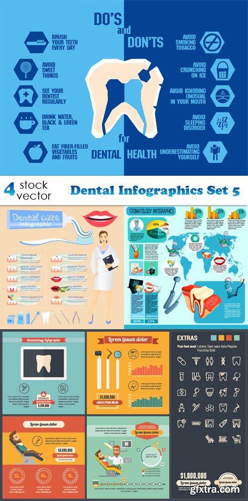 Vectors - Dental Infographics Set 5