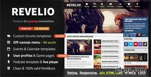 ThemeForest - Revelio v1.0.1 - The Gaming Template HTML - 11025576