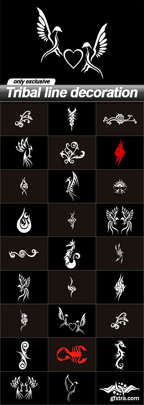 Tribal line decoration - 6 EPS