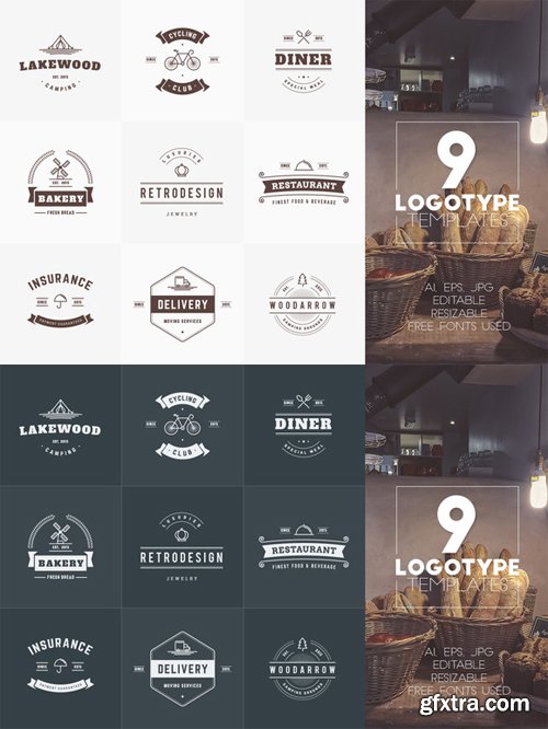 CM - Set of 9 Logotype Templates 507165