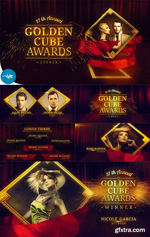 Videohive - 11292968 - Golden Cube - Awards Pack