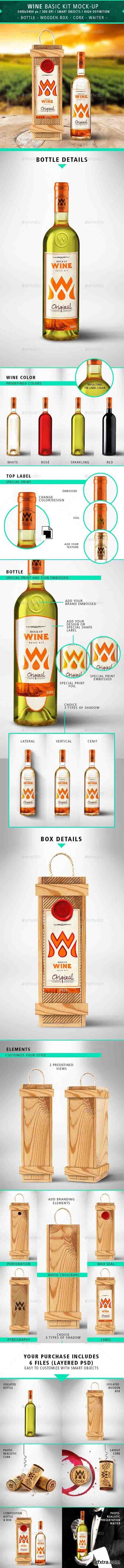 GR - Wine Branding Basic Kit Mock-up 14635526